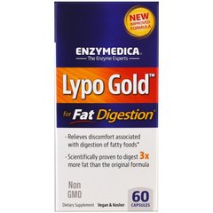 Enzymedica, Lypo Gold, препарат для травлення жирів, 60 капсул (ENZ-98130), фото