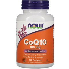 Now Foods, Коензим Q10, 100 мг, 150 капсул (NOW-03209), фото