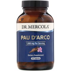 По д'арко, Pau D'Arco, Dr. Mercola, 1000 мг, 120 капсул (MCL-03189), фото
