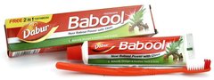 Зубна паста "Акація арабська та гвоздика", Babool, Dabur, 90 г + щітка (DBR-01772), фото