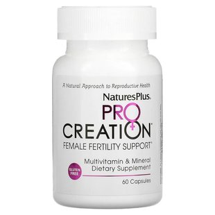 Nature's Plus, ProCreation, Female Fertility Support, підтримка репродуктивної функції для жінок, 60 вегетаріанських капсул (NAP-48727), фото