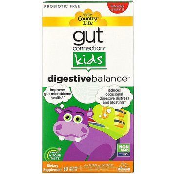 Когнитивная поддержка для детей Country Life Gut Connection Cognitive Balance - 60 таблеток, фото