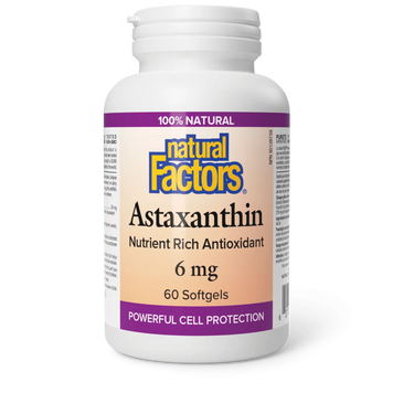 Natural Factors, Astaxanthin, Астаксантин, 6 мг, 60 гелевых капсул (NFS-01017), фото