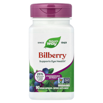 Екстракт чорниці 80 мг Nature's Way Bilberry - 90 веганських капсул, фото