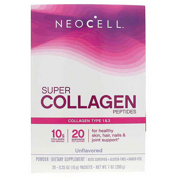 NeoCell, Super Collagen Peptides, колагенові пептиди, 10 г, 20 стиків (NEL-13287), фото
