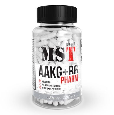 MST Nutrition, ААКГ + вітамін В6, AAKG + B6, 120 капсул (MST-79146), фото