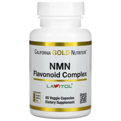 California Gold Nutrition, NMN, комплекс з флавоноїдами, 60 рослинних капсул (CGN-01922), фото
