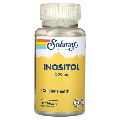 Solaray, Інозитол, 500 мг, 100 рослинних капсул (SOR-04358), фото