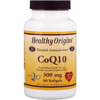 Healthy Origins, Коензим Q10, канека Q10, 300 мг, 60 м'яких таблеток (HOG-35021), фото