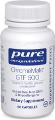 Уникальный полиникотинат хрома, ChromeMate GTF 600, Pure Encapsulations, 60 капсул (PE-00476), фото