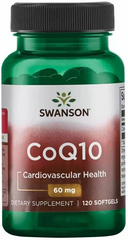 Коэнзим Q10 ультра, Ultra CoQ10, Swanson, 60 мг, 120 гелевых капсул (SWV-02611), фото