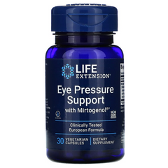 Life Extension, Підтримка нормального очного тиску з Mirtogenol, 30 рослинних капсул (LEX-15143), фото