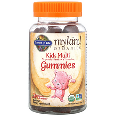 Garden of Life, MyKind Organics, Kids Multi, дитячі мультивітаміни зі смаком органічних фруктів, 120 веганських мармеладних ведмедиків (GOL-12027), фото