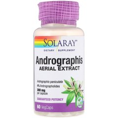 Андрографіс екстракт, Andrographis, Solaray, 300 мг, 60 капсул (SOR-03018), фото