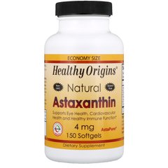 Healthy Origins, Астаксантин, 4 мг, 150 желатинових капсул (HOG-84916), фото