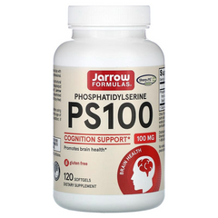 Jarrow Formulas, PS 100 (фосфатидилсерин), 100 мг, 120 гелевих капсул (JRW-16059), фото