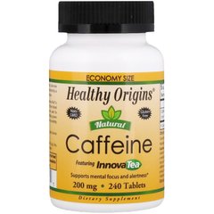 Кофеїн з чаю, Caffeine, Healthy Origins, 200 мг, 240 таблеток (HOG-14002), фото