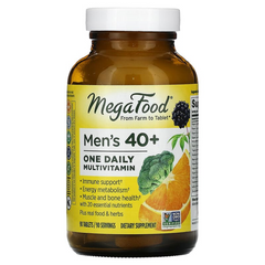 MegaFood, Men Over 40, мультивітаміни для чоловіків старше 40 років, для прийому один раз на день, 90 таблеток (MGF-10270), фото