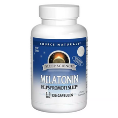 Source Naturals, Мелатонин 3 мг, Sleep Science, 120 гелевых капсул (SNS-02406), фото