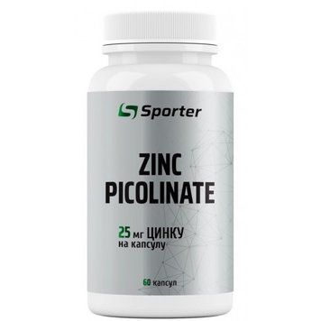 Цинк піколінат 25 мг Sporter Zinc Picolinate - 60 капсул, фото