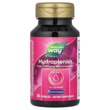 Коллаген с гиалуроновой кислотой и MSM Nature's Way Hydraplenish with OptiMSM - 60 капсул, фото
