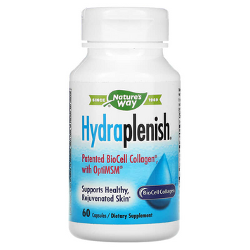 Nature's Way, Hydraplenish, запатентованный коллаген BioCell Collagen с OptiMSM, 60 капсул (NWY-15603), фото
