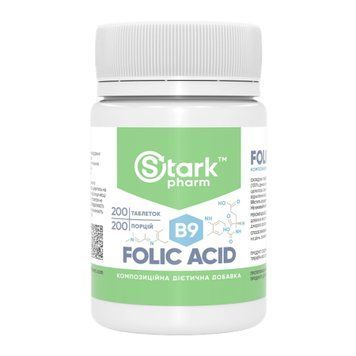 Stark Pharm, Folic Acid, Фолієва кислота, 200 таблеток (STP-18217), фото