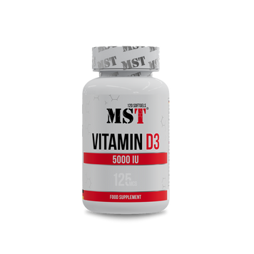 Вітамін D3 5000 МО MST Vitamin D3 - 120 капсул, фото