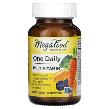 MegaFood, One Daily, вітаміни для прийому один раз на день, 60 таблеток (MGF-10151), фото