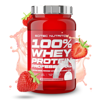Протеїн сироватковий Scitec Nutrition 100% Whey Protein Professional | полуниця - 920 г, фото