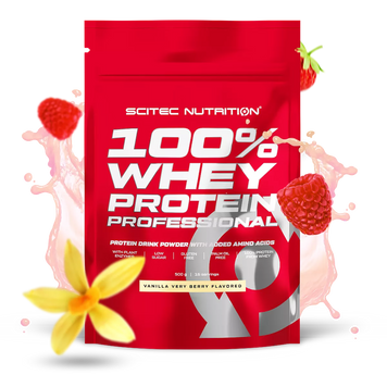 Протеїн сироватковий Scitec Nutrition 100% Whey Protein Professional | ваніль + ягода - 500 г, фото