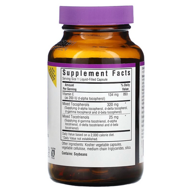 Bluebonnet Nutrition, Комплекс вітаміну Е, 200 МО, 60 капсул з рідиною (BLB-00601), фото