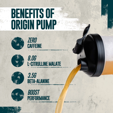 Передтренувальний комплекс без стимуляторів Myprotein Origin Pump Pre-Workout Stim-Free Sour Lemonade | лимонад - 30 порцій - 600 г, фото