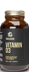 Вітамін Д3, Vitamin D3, Grassberg, 600 МО (15 мкг), 90 капсул (GSB-092051), фото