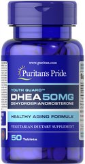 ДГЭА, Дегидроэпиандростерон, DHEA, Puritan's Pride, 50 мг, 50 таблеток (PTP-15031), фото