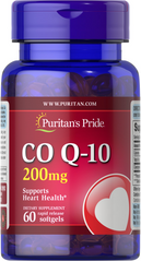 Коензим Q-10, Q-Sorb Co Q-10, Puritan's Pride, 200 мг, 60 гелевих капсул швидкого вивільнення (PTP-12092), фото