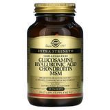 Глюкозамін, гіалуронова кислота, хондроїтин та МСМ Solgar Glucosamine Hyaluronic Acid Chondroitin MSM - 60 таблеток, фото