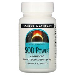 Source Naturals, SOD Power, 250 мг, 60 таблеток (SNS-01873), фото