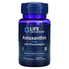 Life Extension, астаксантин с фосфолипидами, 4 мг, 30 капсул (LEX-19233), фото