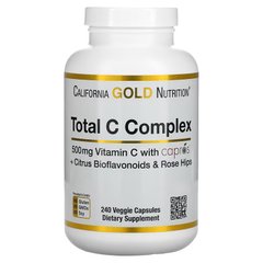 California Gold Nutrition, Total C Complex, 500 мг, 240 растительных капсул (CGN-01884), фото