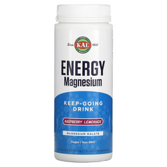 KAL, Energy Magnesium, Keep-Going Drink, малиновий лимонад, 405 г (CAL-78927), фото