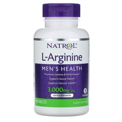 Natrol, L-аргінін, 3000 мг, 90 таблеток (NTL-05234), фото
