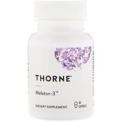 Thorne Research, Melaton-3, 3 мг, 60 капсул (THR-78802), фото