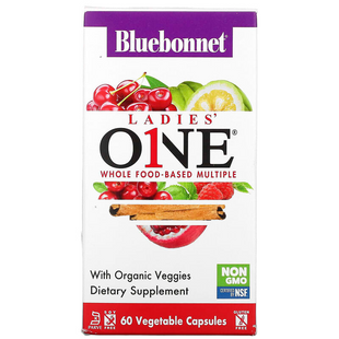 Bluebonnet Nutrition, Ladies 'ONE, комплексні продукти на основі цілісних продуктів, 60 рослинних капсул (BLB-00135), фото