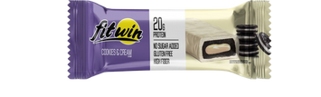 FitWin, Протеиновый батончик, Protein Bar 33%, печенье-крем, 60 г - 1/12 (FTW-23003), фото