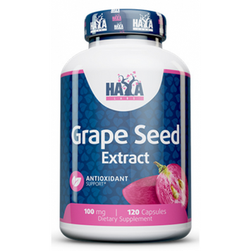 Haya Labs, Экстракт виноградной косточки, Grapeseed Extract, 100 мг, 120 капсул (HAL-00765), фото