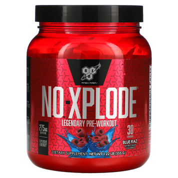 BSN, N.O.-Xplode, Legendary Pre-Workout, со вкусом голубой малины, 555 г (BSN-00155), фото