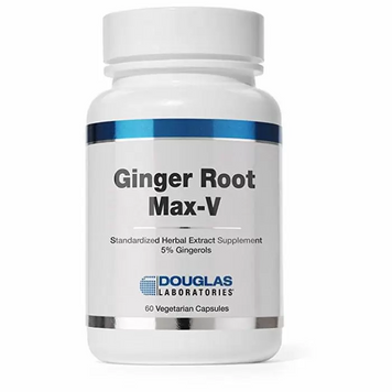 Корень имбиря Макс-V, Ginger Root Max V Revised, Douglas Laboratories, для поддержки пищеварения, 60 капсул (DOU-03916), фото