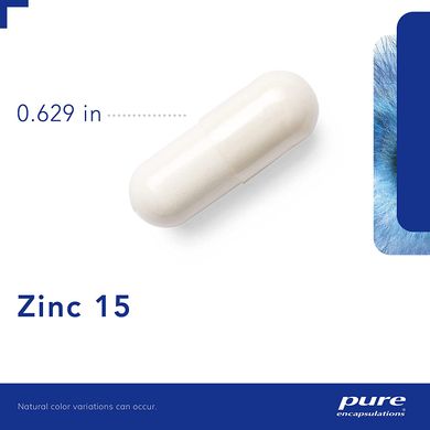 Pure Encapsulations, пиколинат цинка, 15 мг, 180 капсул (PE-00251), фото