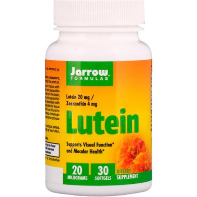Лютеїн, Jarrow Formulas, 20 мг, 30 капсул, (JRW-12024), фото
